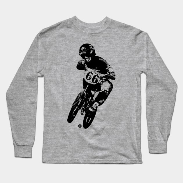 Keeping it low BMX jump Long Sleeve T-Shirt by CaraMia Vintage